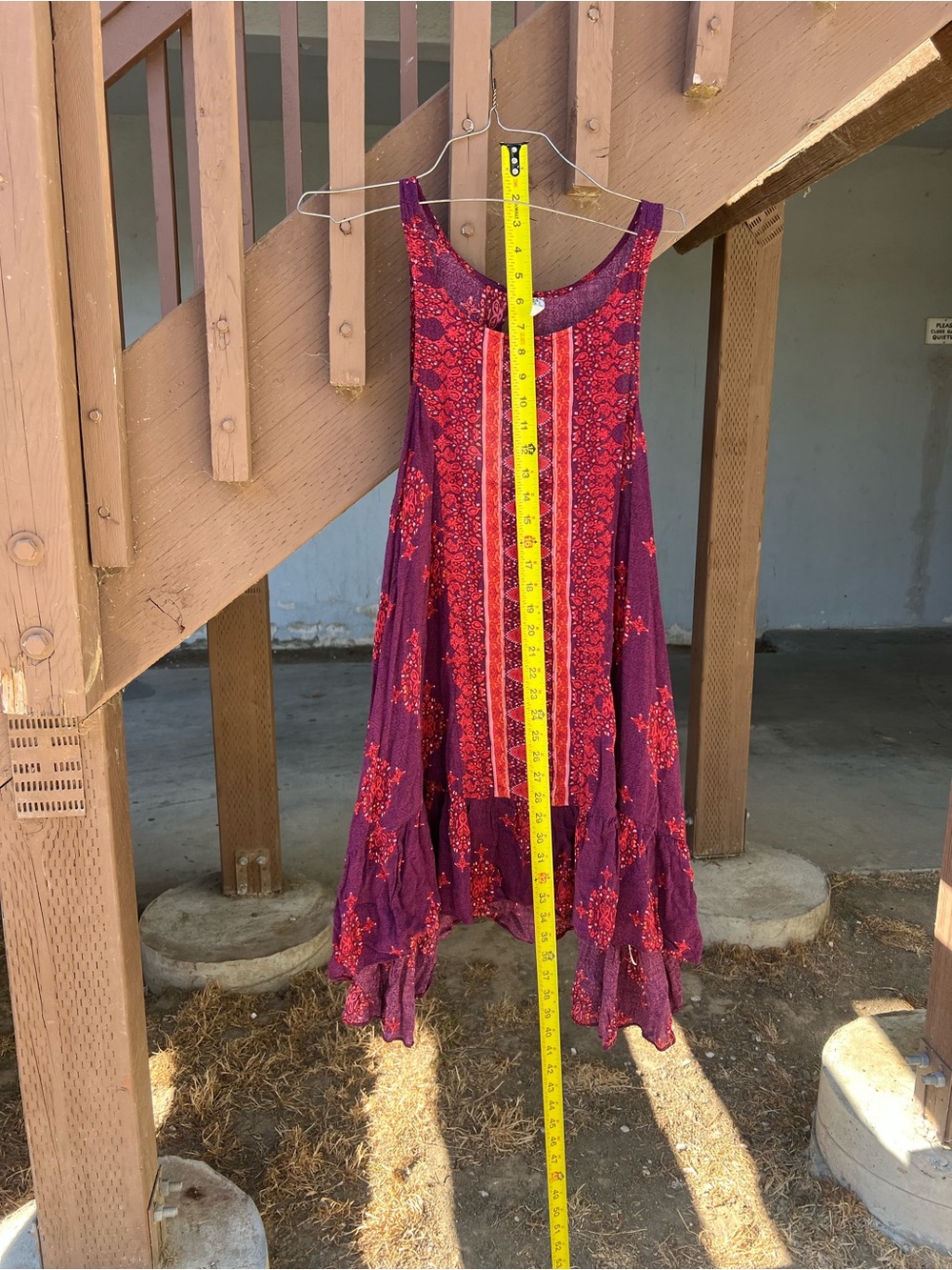 Free People Purple and Red Floral Mini Dress